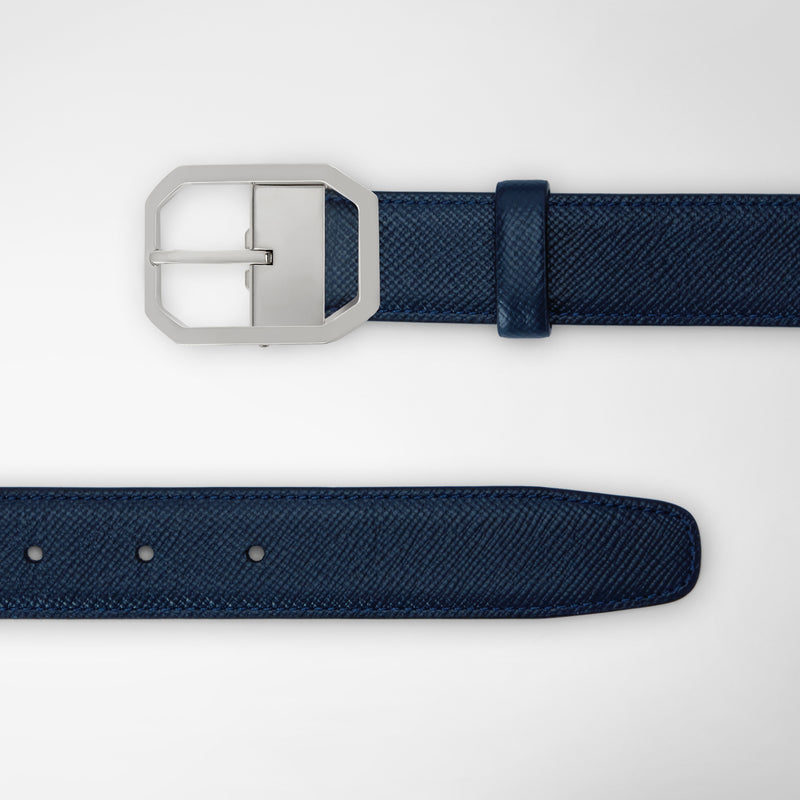Serapian Cintura in pelle evoluzione blu navy Convenienza