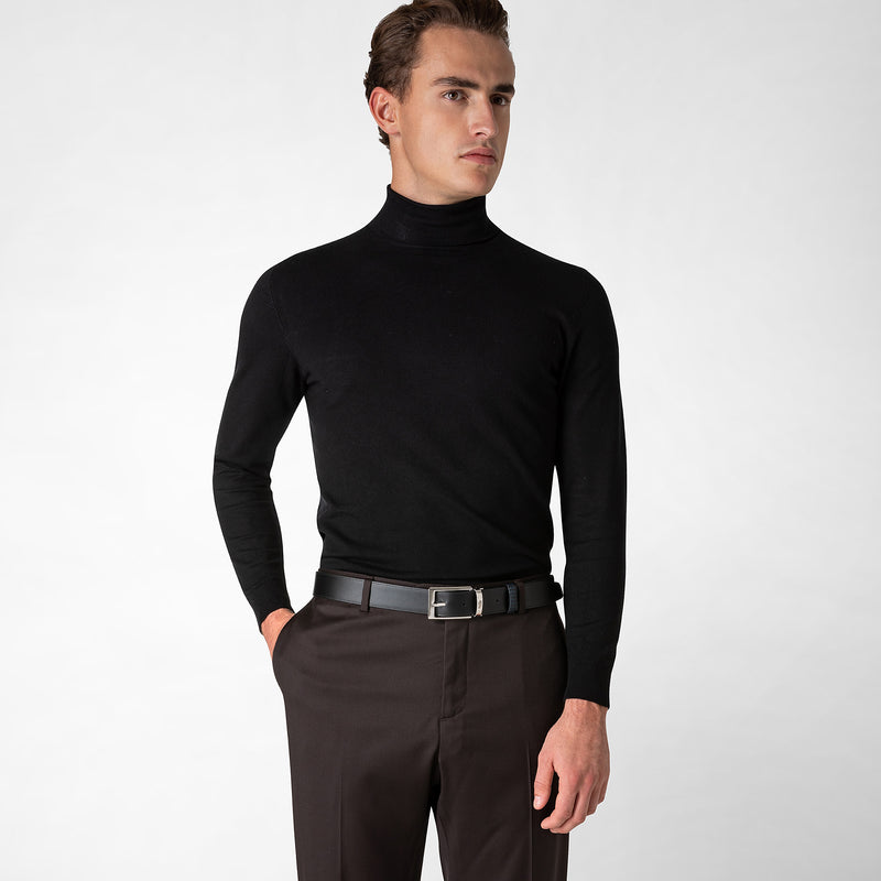 Serapian Cintura in stepan blu oceano-nero Offerta