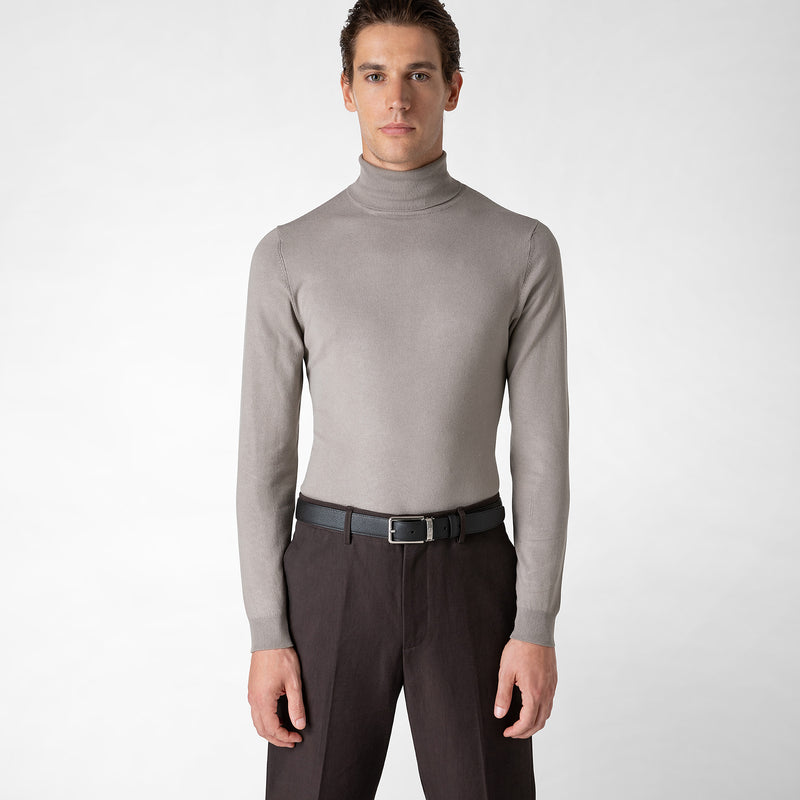 Serapian Reversible belt in evoluzione leather black navy blue Online