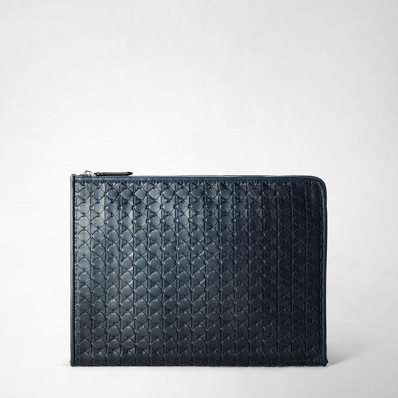 Serapian Compact document folio in mosaico navy blue Offerte