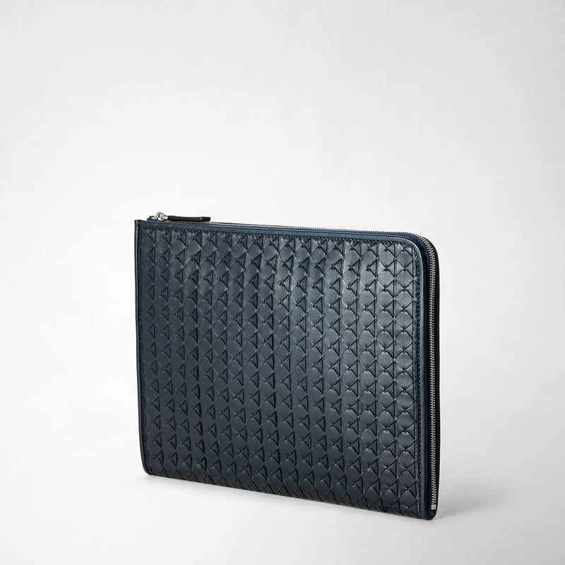 Serapian Compact document folio in mosaico navy blue Offerte