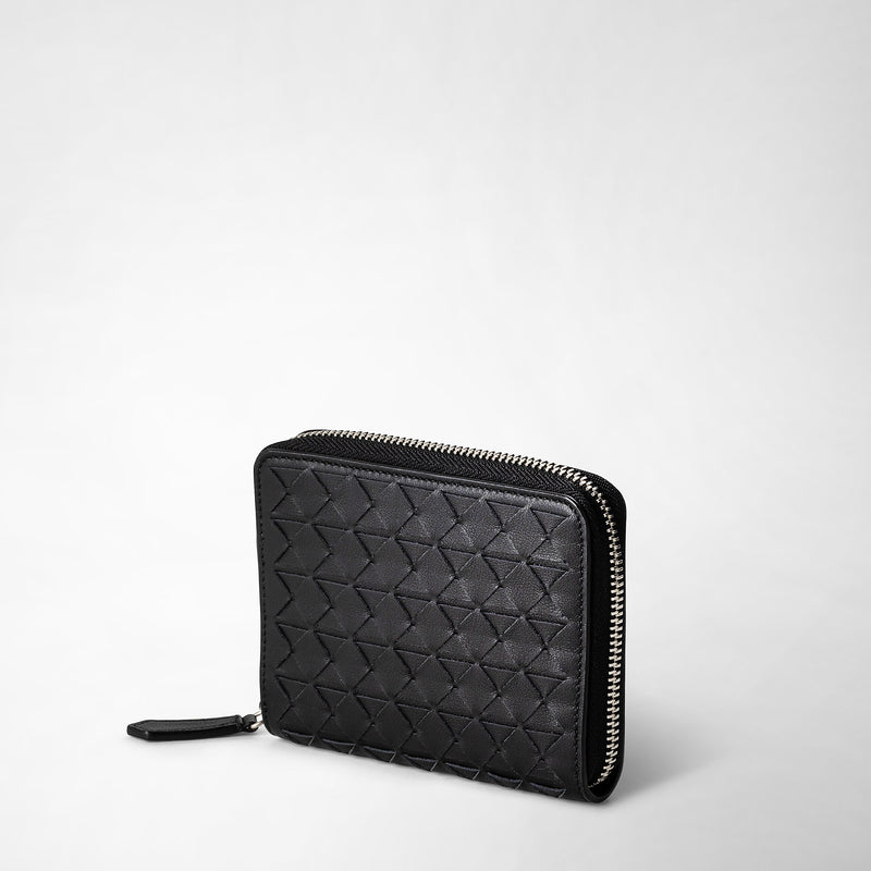 Serapian Mini zip wallet in mosaico black Promozione Limitata