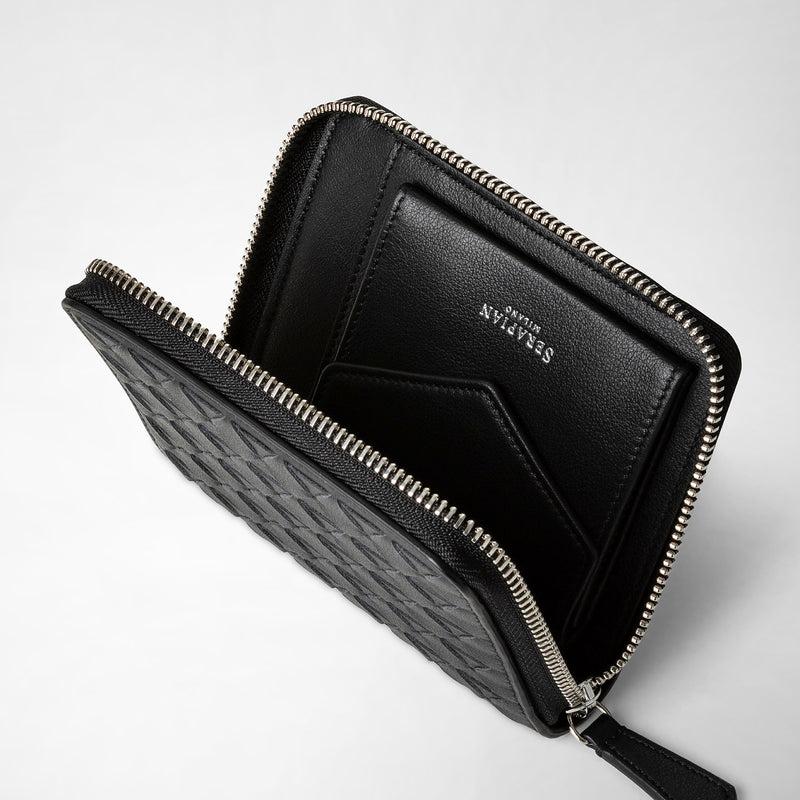 Serapian Mini zip wallet in mosaico black Promozione Limitata