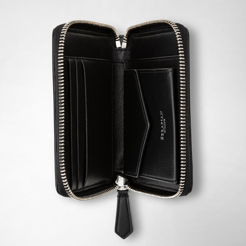 Serapian Mini zip wallet in mosaico black Promozione Limitata