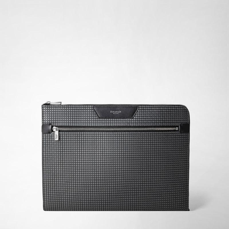 Serapian Portadocumenti in stepan asfalto-nero Shopping Online