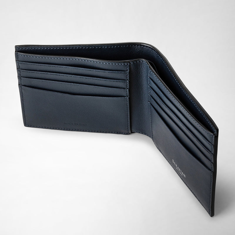 Serapian 8-card billfold in mosaico navy blue Novità