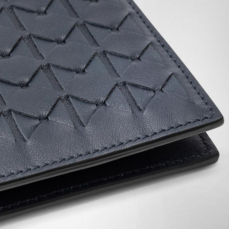 Serapian 8-card billfold in mosaico navy blue Novità