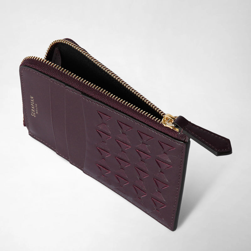 Serapian PORTACARTE CON ZIP IN MOSAICO Offerte