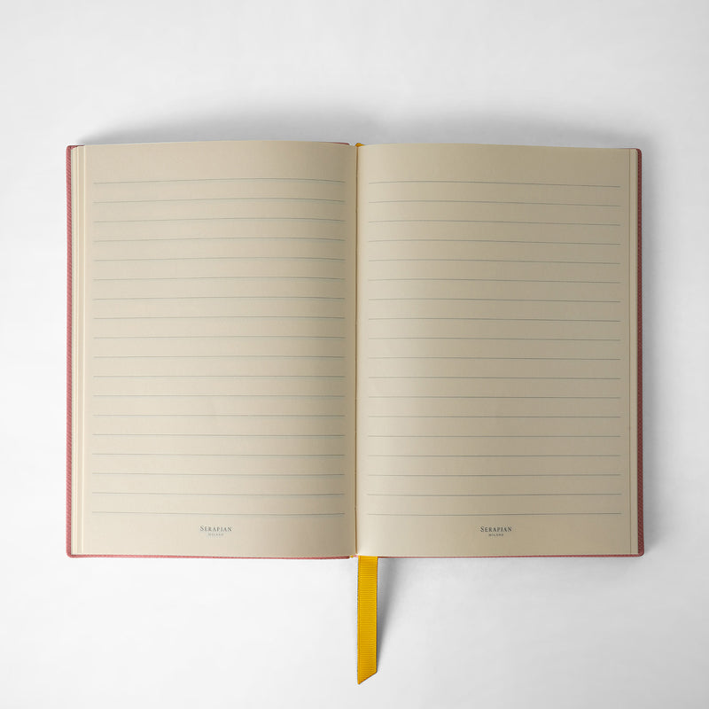 Serapian Notebook in evoluzione leather pink Nuovo