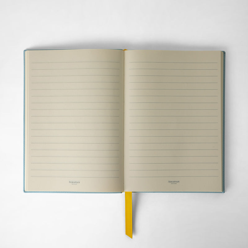 Serapian Notebook in evoluzione leather aquamarine Spedizione Gratuita
