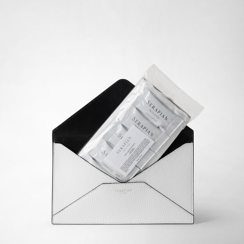 Serapian Pouch in cachemire leather white Qualità Garantita