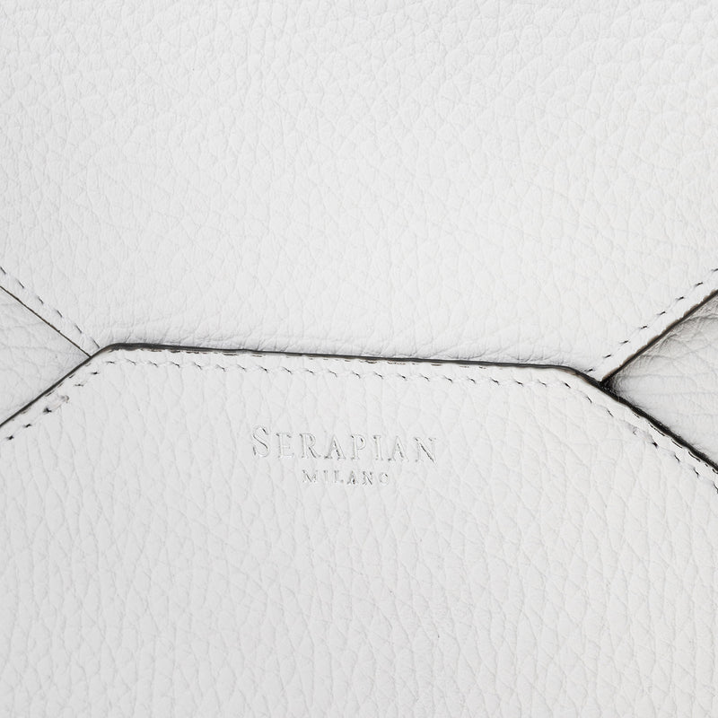 Serapian Pouch in cachemire leather white Qualità Garantita