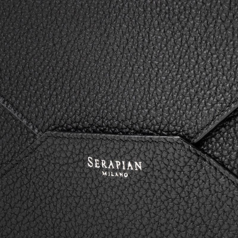 Serapian Pouch in cachemire leather black Negozi Online