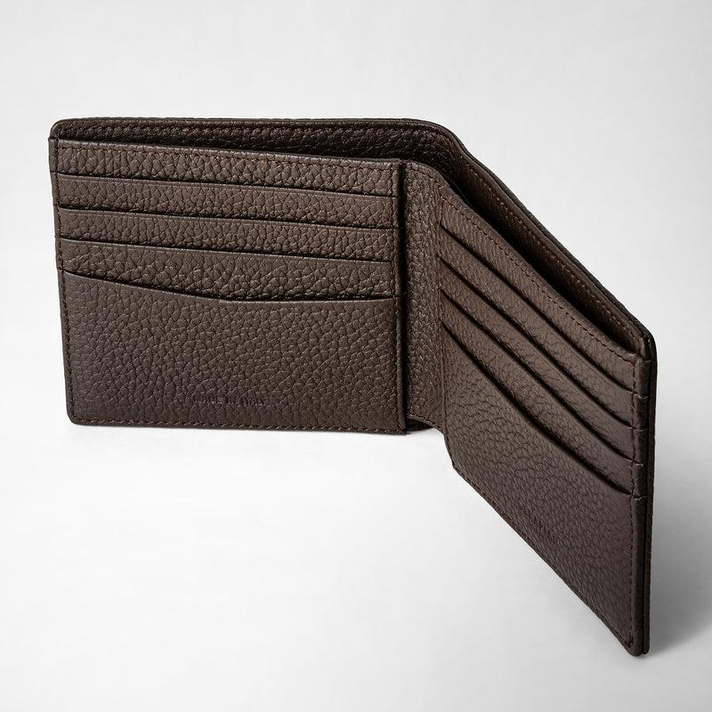Serapian Portafoglio per 8 carte in pelle cachemire espresso Affare Del Giorno