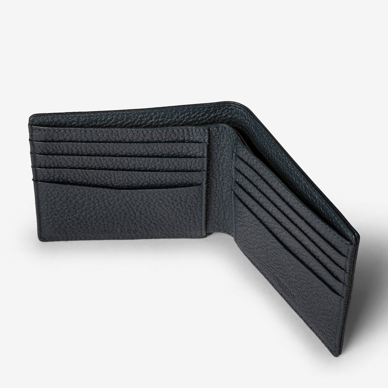 Serapian Portafoglio per 8 carte in pelle cachemire blu Prezzo Ridotto