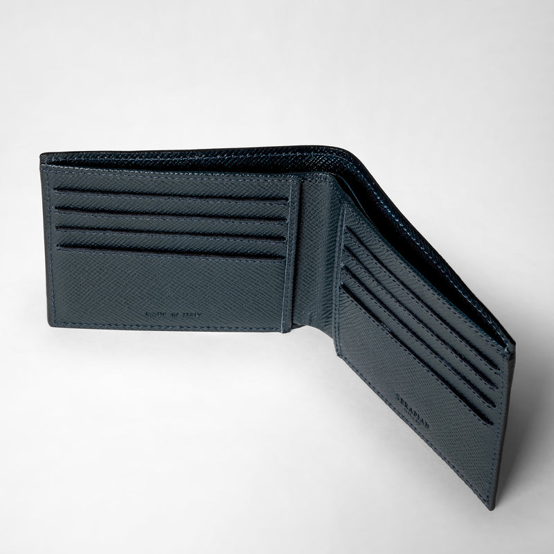 Serapian Portafoglio 8 carte pelle evoluzione blu navy Convenienza