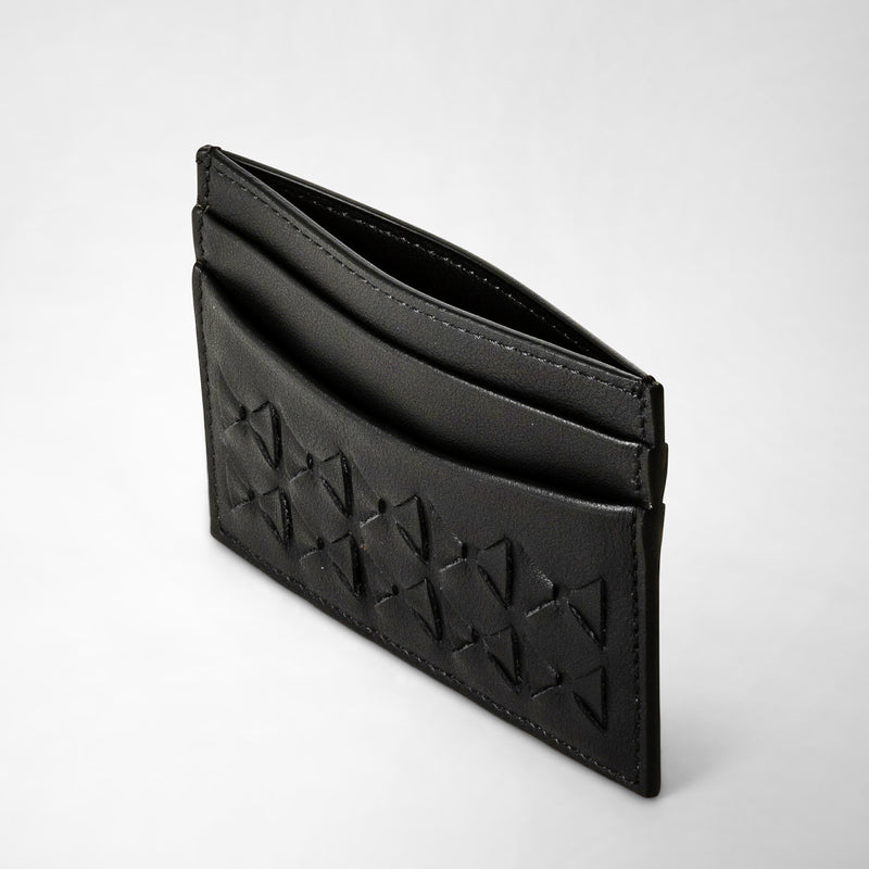 Serapian 4-card holder in mosaico black In Vendita