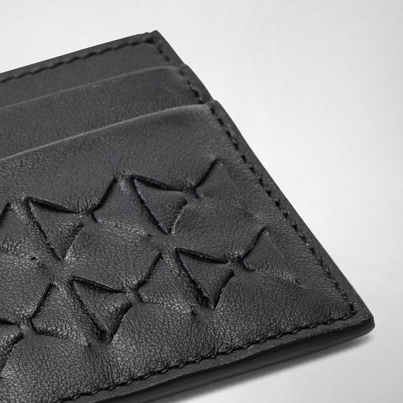 Serapian 4-card holder in mosaico black In Vendita