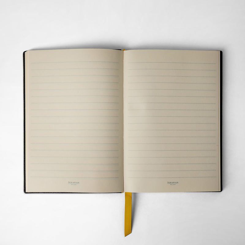 Serapian Notebook in cachemire leather black Hotsell