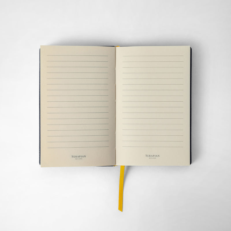 Serapian Notebook in cachemire leather avio blue I Più Venduti