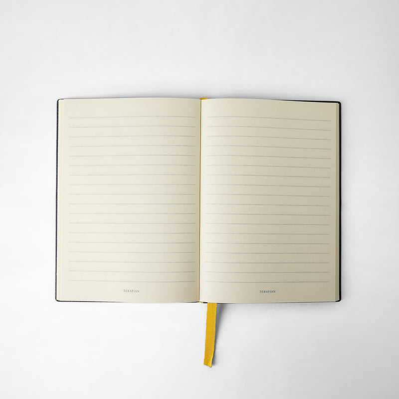 Serapian Notebook in cachemire leather navy blue Vendite Flash