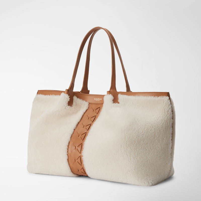 Serapian TOTE BAG SECRET IN SHEARLING Negozio