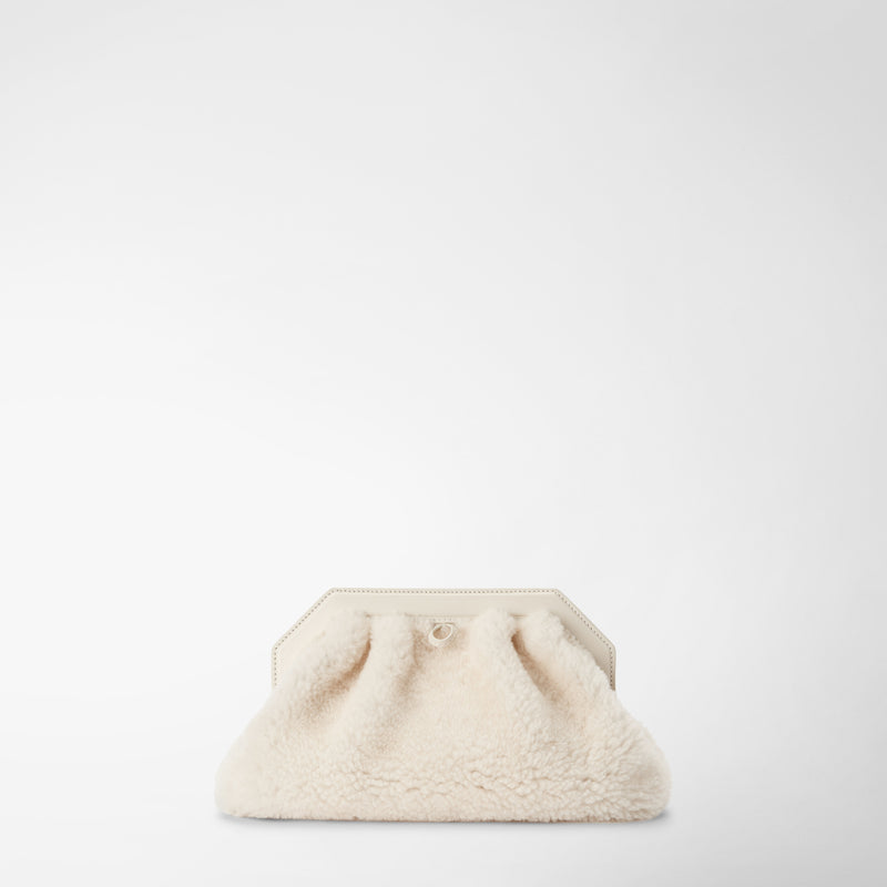 Serapian CLUTCH SECRET IN SHEARLING Nuova