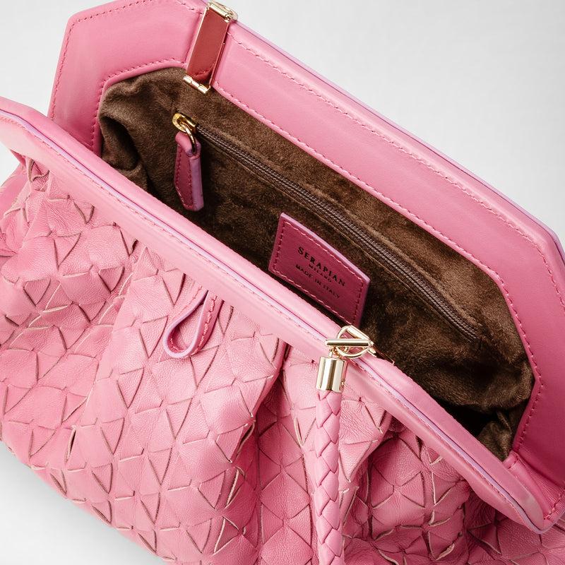 Serapian Secret clutch bag in mosaico petal 2025