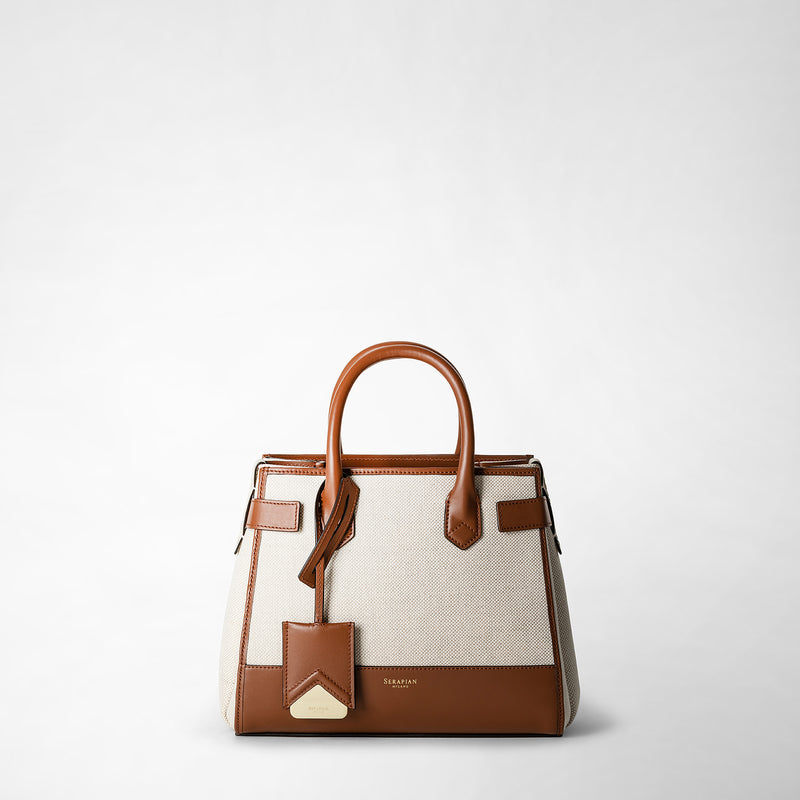 Serapian Borsa a mano meliné in canvas e mosaico 2025