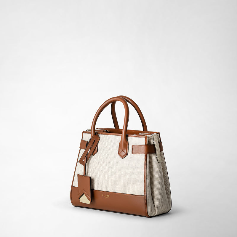 Serapian Borsa a mano meliné in canvas e mosaico 2025