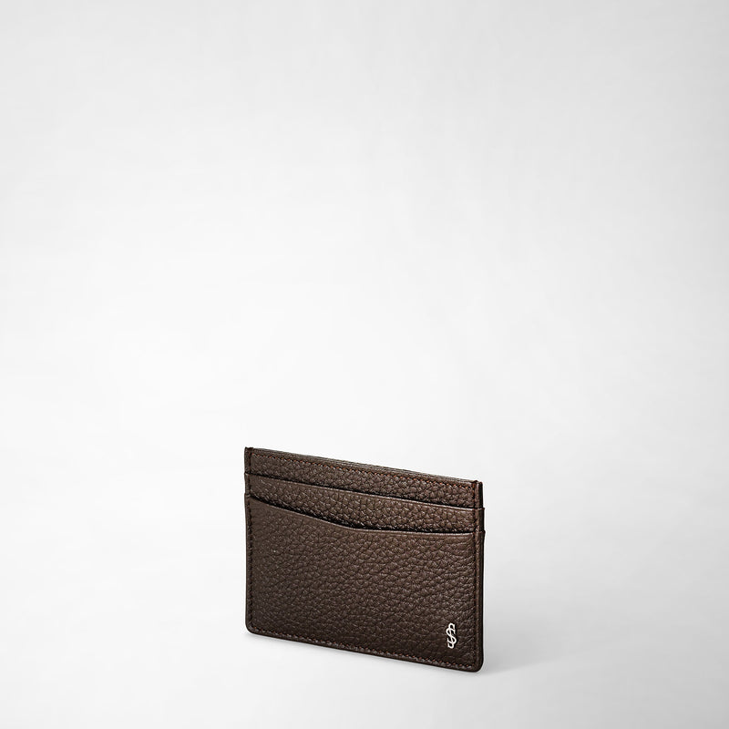 Serapian Portacarte per 4 carte in pelle cachemire espresso Vendita