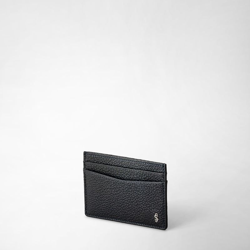 Serapian Portacarte per 4 carte in pelle cachemire blu Promozione