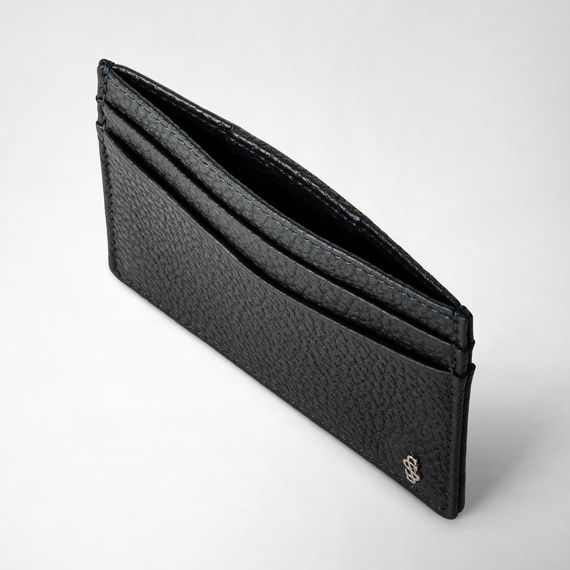 Serapian Portacarte per 4 carte in pelle cachemire blu Promozione