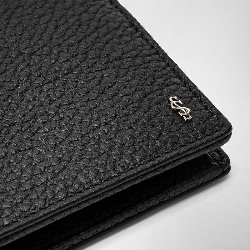 Serapian Portafoglio 4 carte portamonete pelle cachemire nero Acquista Ora