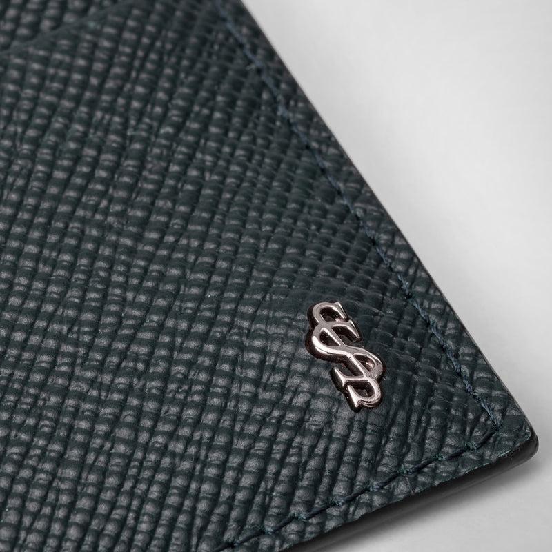 Serapian Portacarte per 4 carte in pelle evoluzione blu navy Consegna Veloce