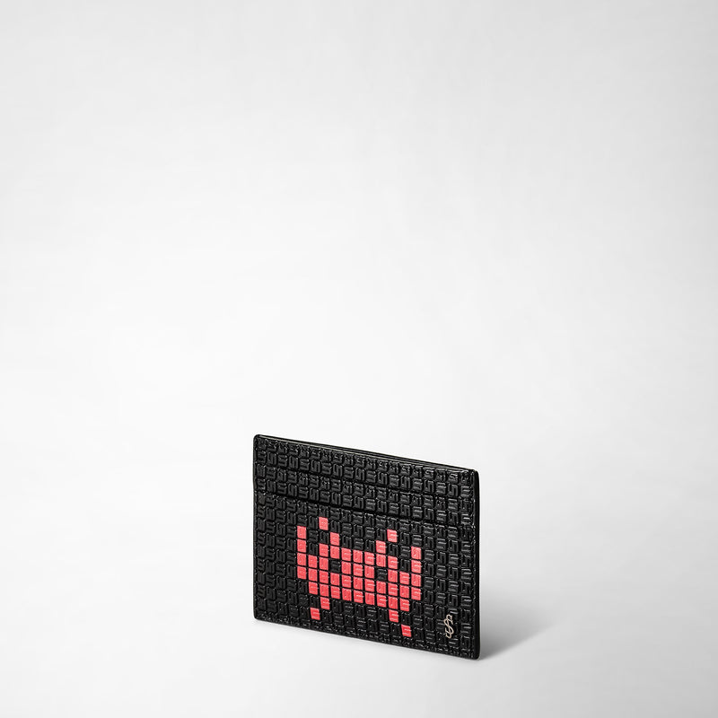 Serapian Portacarte 4 carte stepan nero-rosso space invaders I Più Venduti