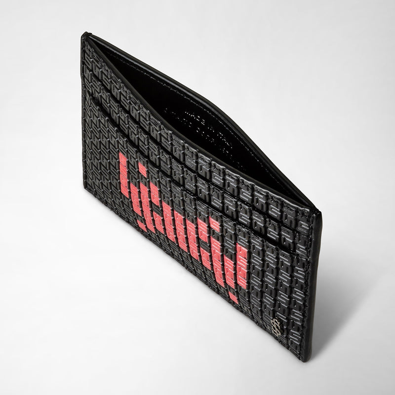 Serapian Portacarte 4 carte stepan nero-rosso space invaders I Più Venduti