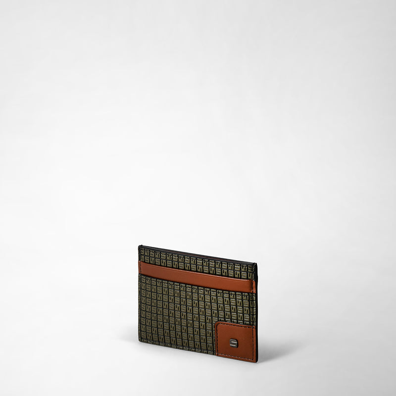 Serapian 4-card holder in stepan 72 kaki and cuoio Vendite Flash