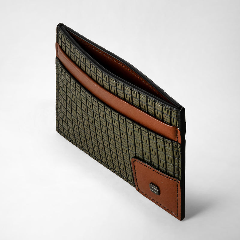 Serapian 4-card holder in stepan 72 kaki and cuoio Vendite Flash