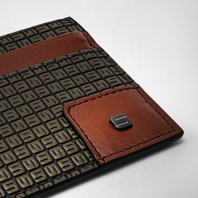 Serapian 4-card holder in stepan 72 kaki and cuoio Vendite Flash