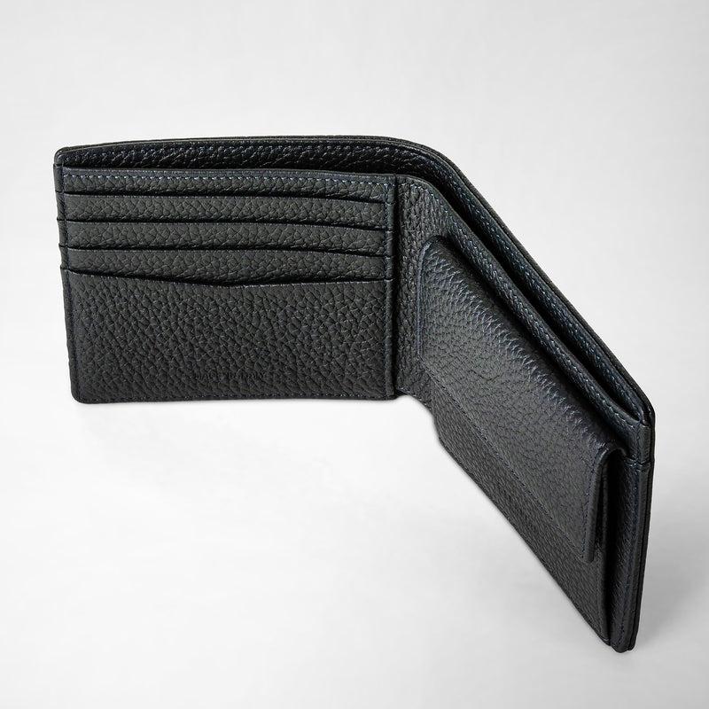 Serapian Portafoglio 4 carte portamonete pelle cachemire blu Negozio
