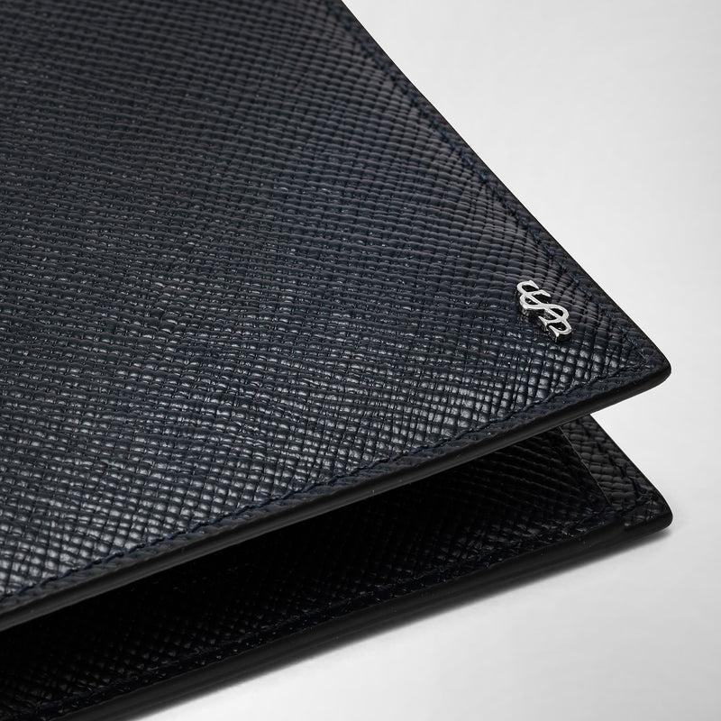 Serapian Portafoglio con portamonete pelle evoluzione blu navy| Serapian In Saldo