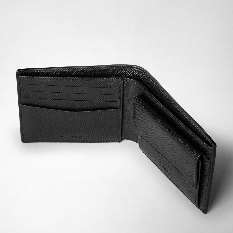 Serapian Portafoglio con portamonete pelle evoluzione nero Moda
