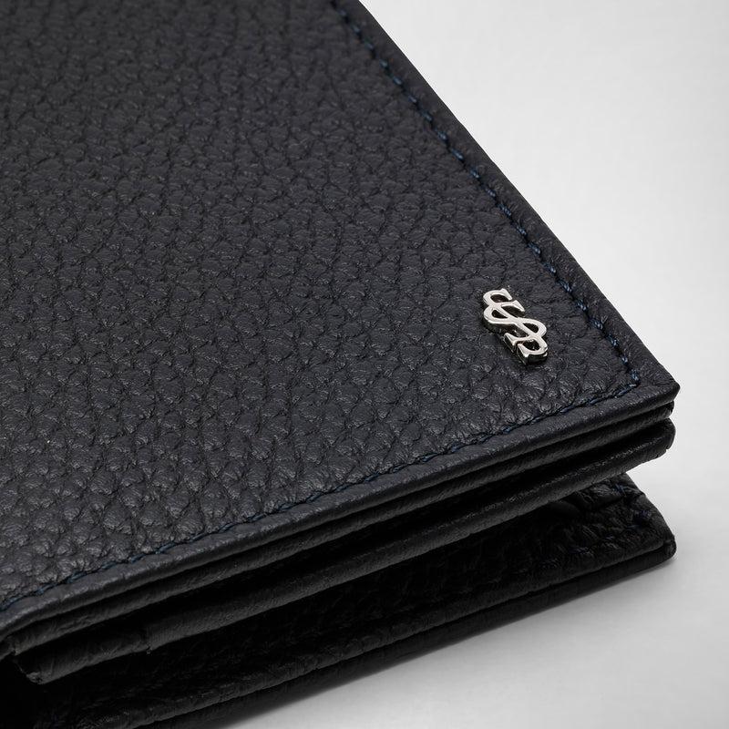 Serapian Portacarte in pelle cachemire blu navy Promozione