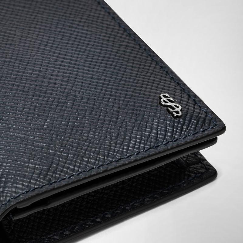 Serapian Business card case in evoluzione leather navy blue Prezzo Ridotto