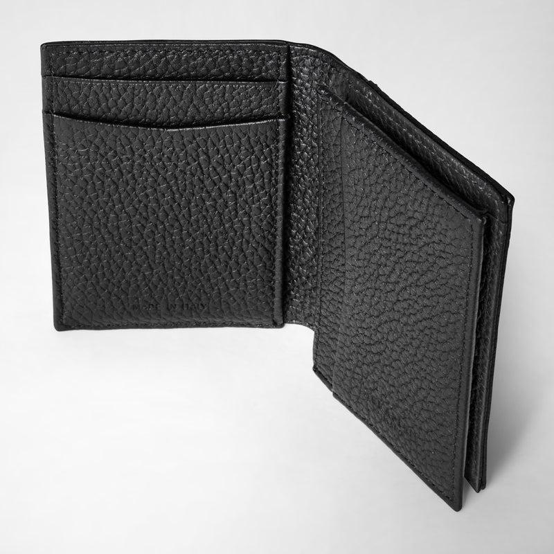 Serapian Portacarte in pelle cachemire nero Convenienza