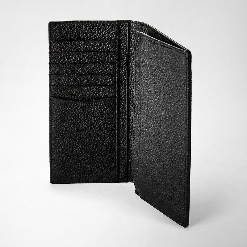 Serapian Portafoglio allungato in pelle cachemire nero Hotsell