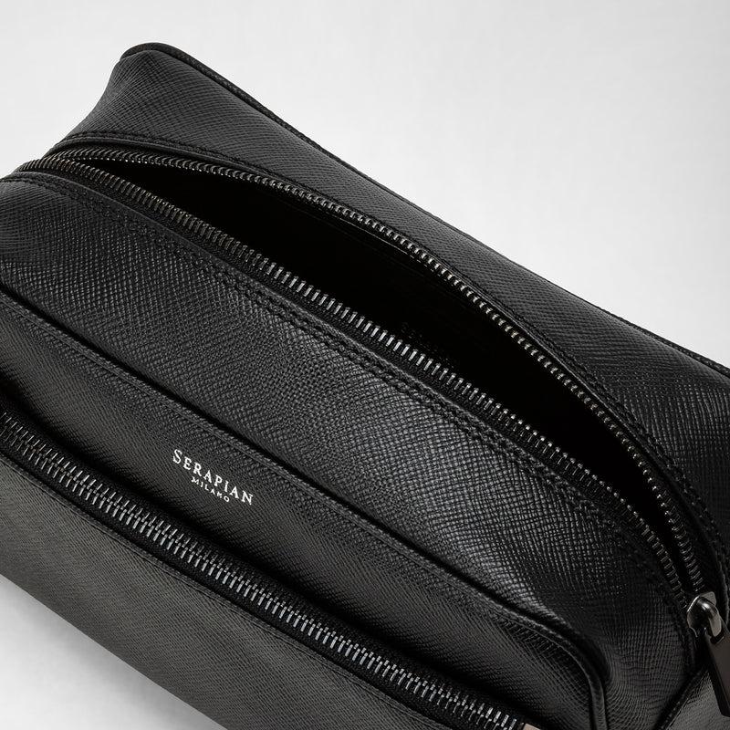 Serapian Wash bag recycled twill evoluzione eclipse black Soddisfazione Garantita