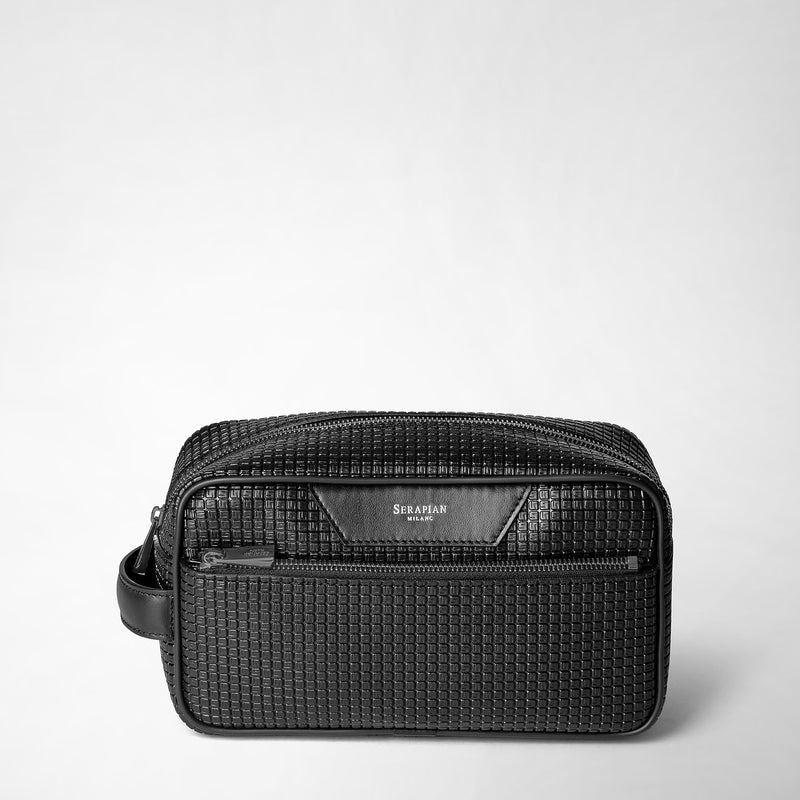 Serapian Trousse da bagno in stepan nero-nero eclissi Negozi Online