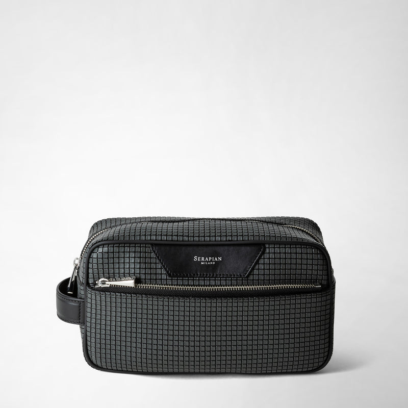 Serapian Trousse da bagno in stepan asfalto-nero Consegna Veloce